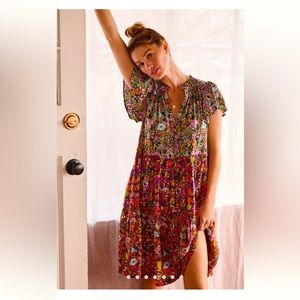 Anthropologie Ruffle Sleeve Dress